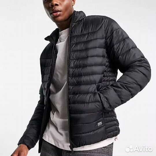 Pull&Bear Join Life Light Down Jacket In Black