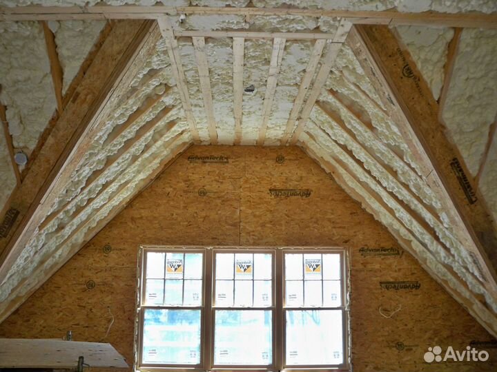 Утепление пенополиуретаном стен дома (коттеджа)