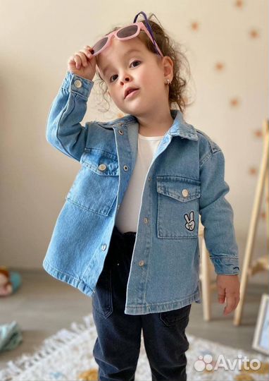 Джинсовая рубашка zara 116