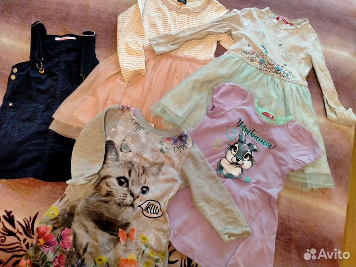 Огромные пакеты вещей на девочку 104/110/116