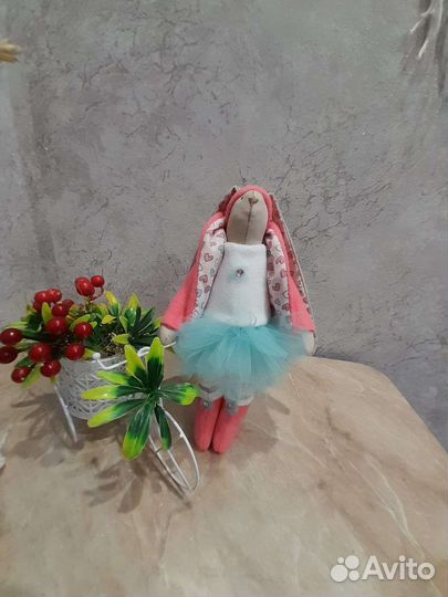 Заяц тильда ручной работы к 8 марта