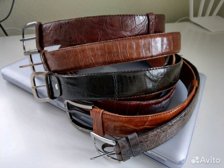 Ремень из кожи крокодила. Про-во Мадагаскар