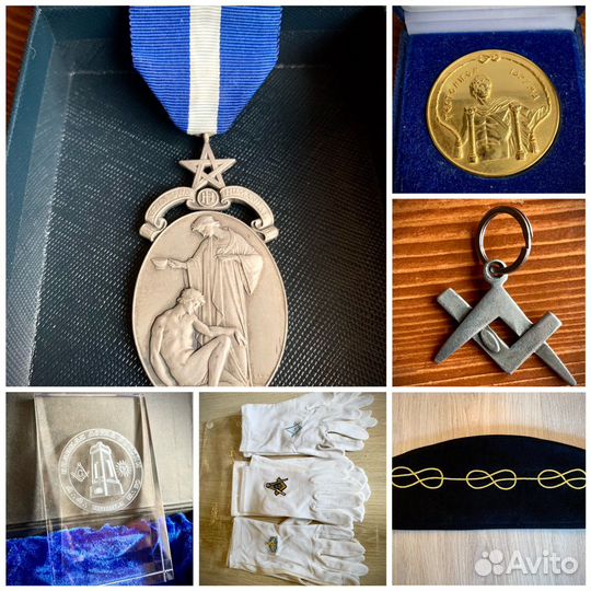 Масонские медали, значки, брелоки, запонки, пины