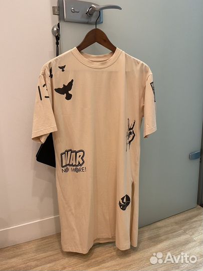 Платье-футболка розовое S-M