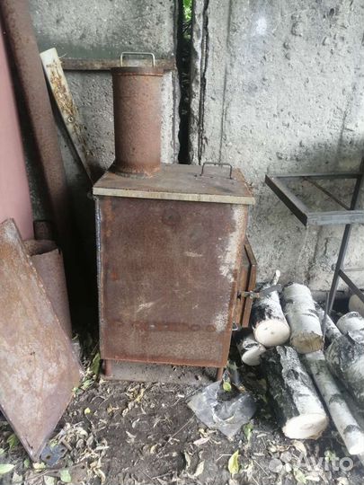 Печь буржуйка для гаража садовая