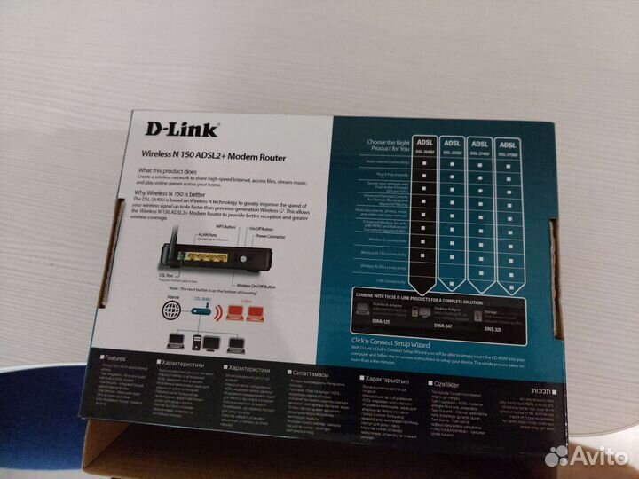 Wi-fi роутер D-link DSL-2640U