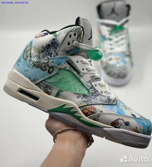 Кроссовки Nike Air Jordan 5 Retro White (Арт.60537