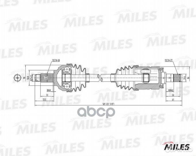 Привод в сборе BMW 3 E46 2.5-3.0 00-05 пер.лев