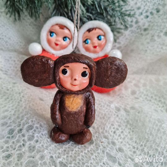 Елочные игрушки из ваты