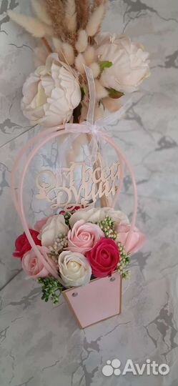 Букет из мыльных роз