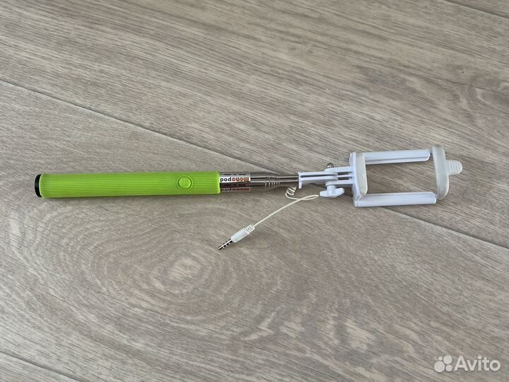 Селфи палка для айфона проводная