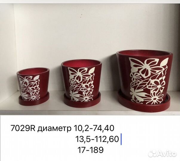 Горшки керамические,цена на фото