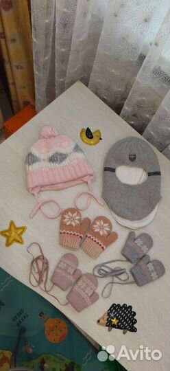 Шапки и варежки для девочки