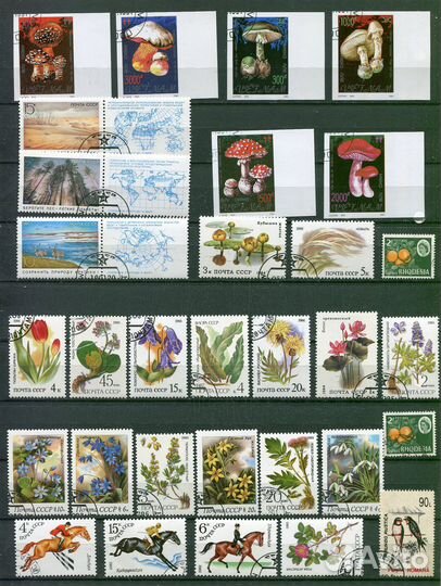 Почтовые марки фауна и флора 179 штук