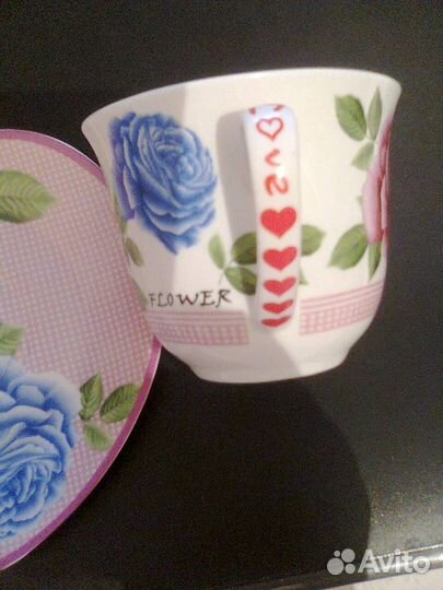 Чашка с блюдцем, набор 6штук