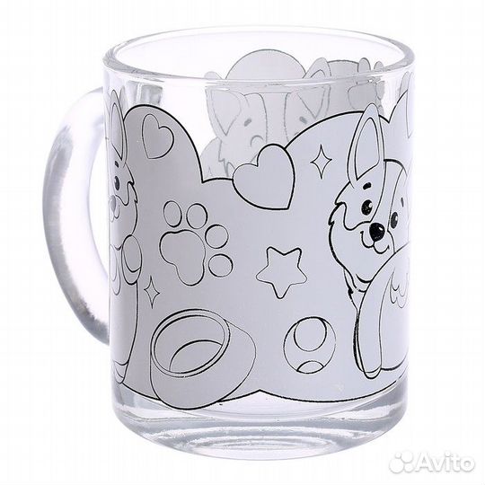 2 шт. Кружка раскраска 'Корги', игрушка