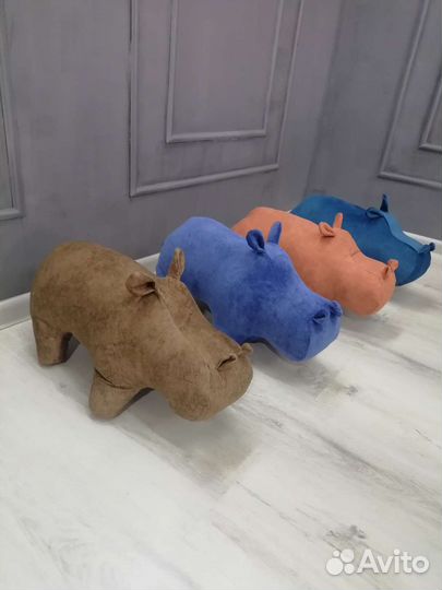 Мягкий бегемот декоративный