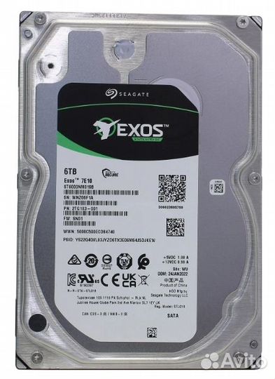 Seagate exos 7E10 6tb ST6000NM019B, NEW