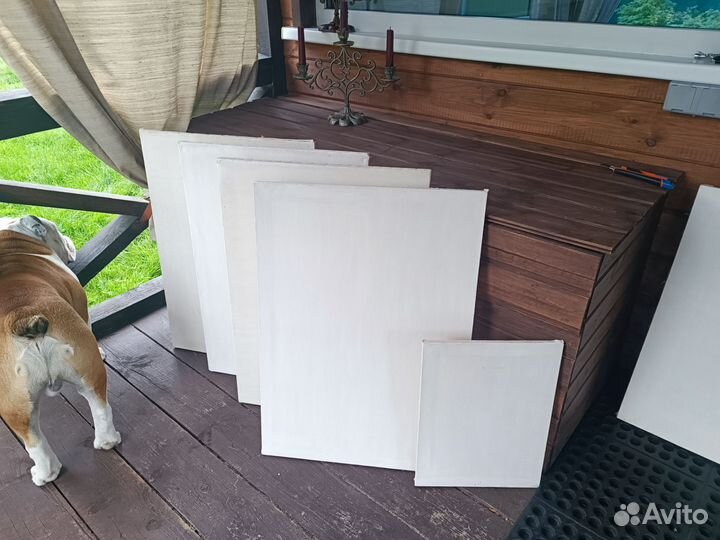 Холст грунтованный на раме, 6 шт