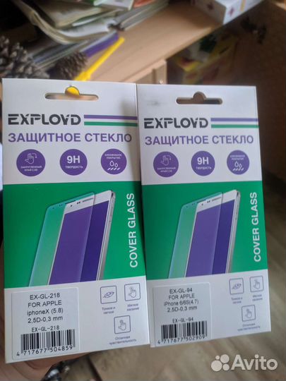 Стекло защитное iPhone 6,7,8,X