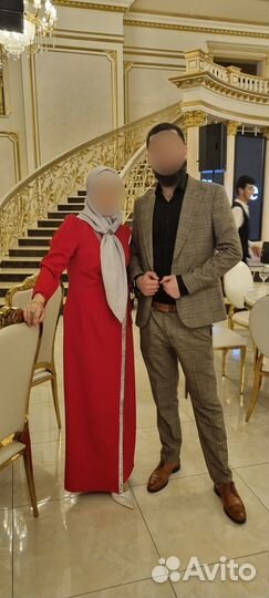 Вечернее платье в пол красное