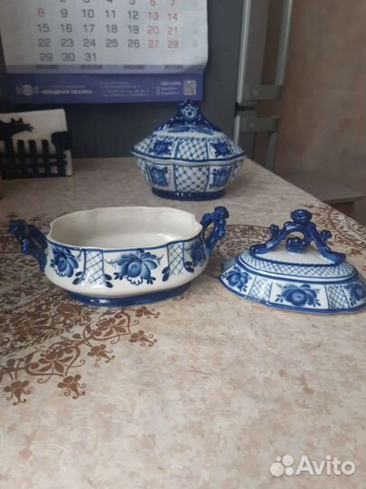 Шкатулки/ конфетницы Гжель