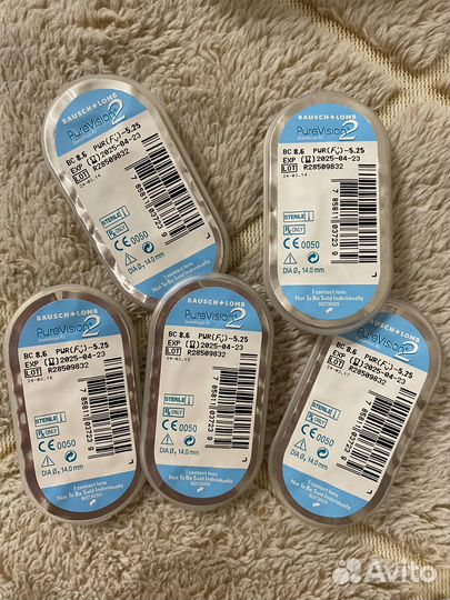 Контактные линзы PureVision 2 на месяц -5,5 -5,25