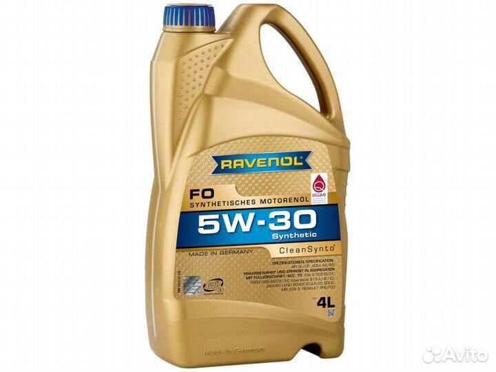 Моторное масло Ravenol FO 5W-30 синтетическое 4 л