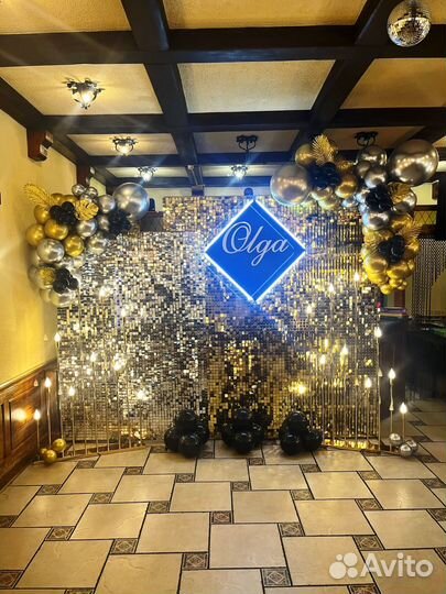 Фотозона из пайеток в аренду