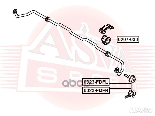 Тяга стабилизатора перед прав Asva 0323-fdfr 03