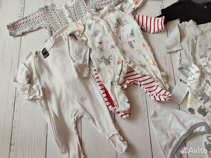 Одежда для новорожденных пакетом на мальчика 52 56