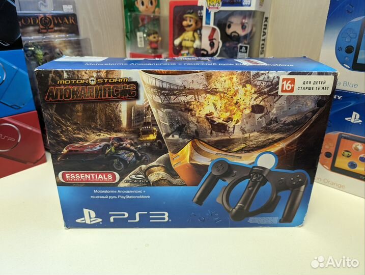 Гоночный руль Playstation move + Motorstorm