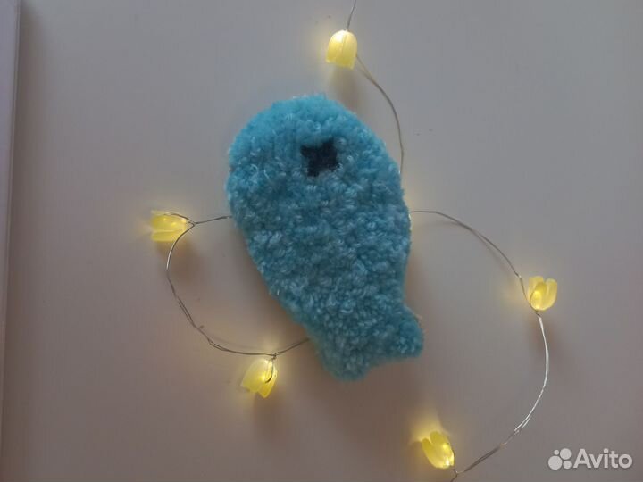 Мини коврик ручной работы (рыбка)