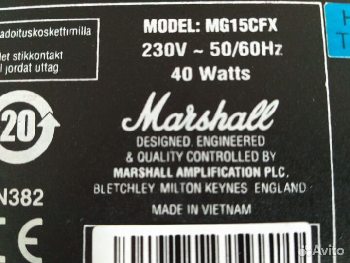 Комбоусилитель Marshall MG15CFX