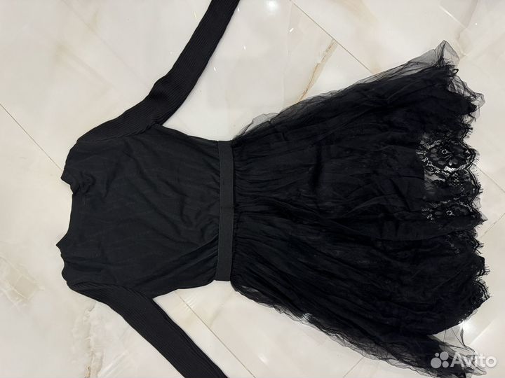 Платье женское трикотаж сетка кружево 44 размер