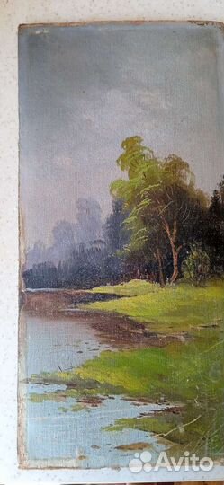 Картина маслом на холсте старинная