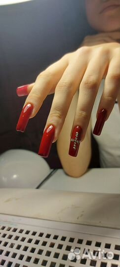 Наращивание ногтей маникюр гель-лак