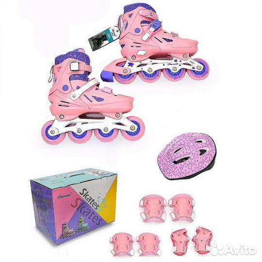 Роликовые коньки детские с регулировкой размера