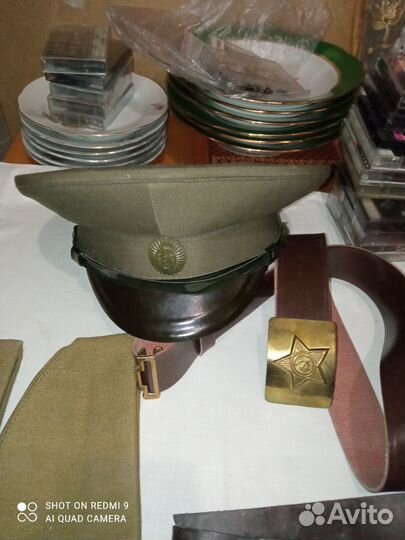 Военная фуражка пилотка ремень СССР