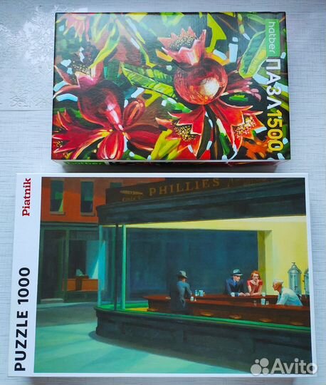 Сложные пазлы, piatnik 1000 и 1500 Хоппер