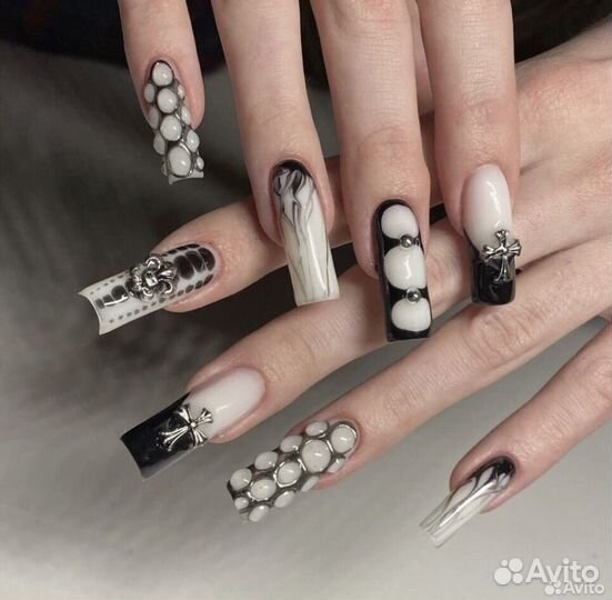 Наращивание ногтей, гель лак, крейзи маникюр