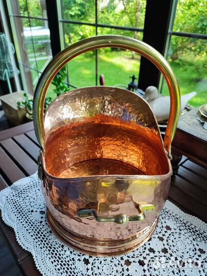 Медный зольник винтаж старина