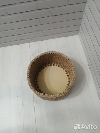 Вязаные корзинки ручной работы