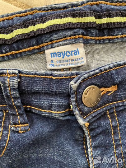 Джинсовые шорты на мальчика 104 mayoral