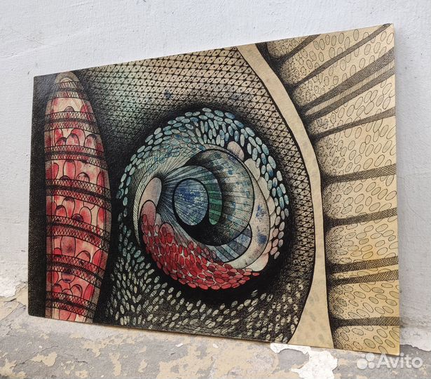 Картина графика абстракция