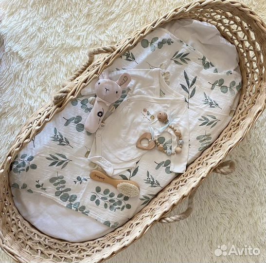 Корзина плетеная из бумажной лозы