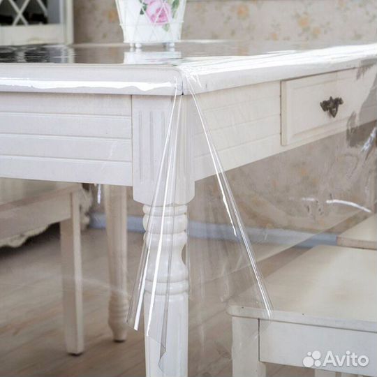 Мягкое гибкое стекло на стол / Прозрачная скатерть