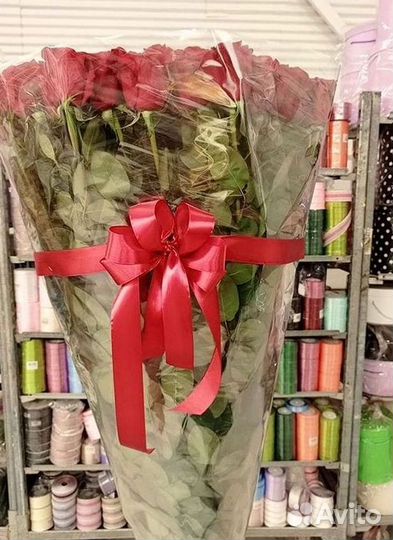 Высокие розы Доставка цветов