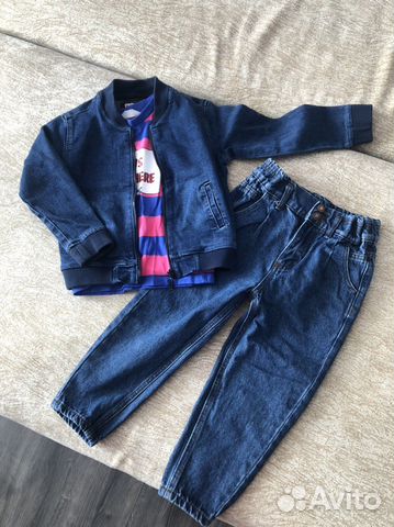 Джинсы, пиджак, футболка, толстовка