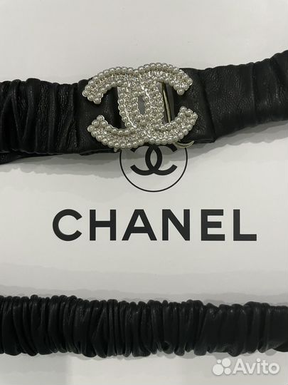 Кожаный ремень пояс Chanel